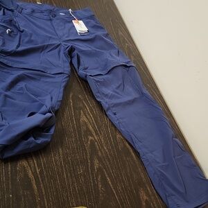 Worldwide Sportsman Nylon Strech Convertible Pants Roll Tab 14 NWT NEW